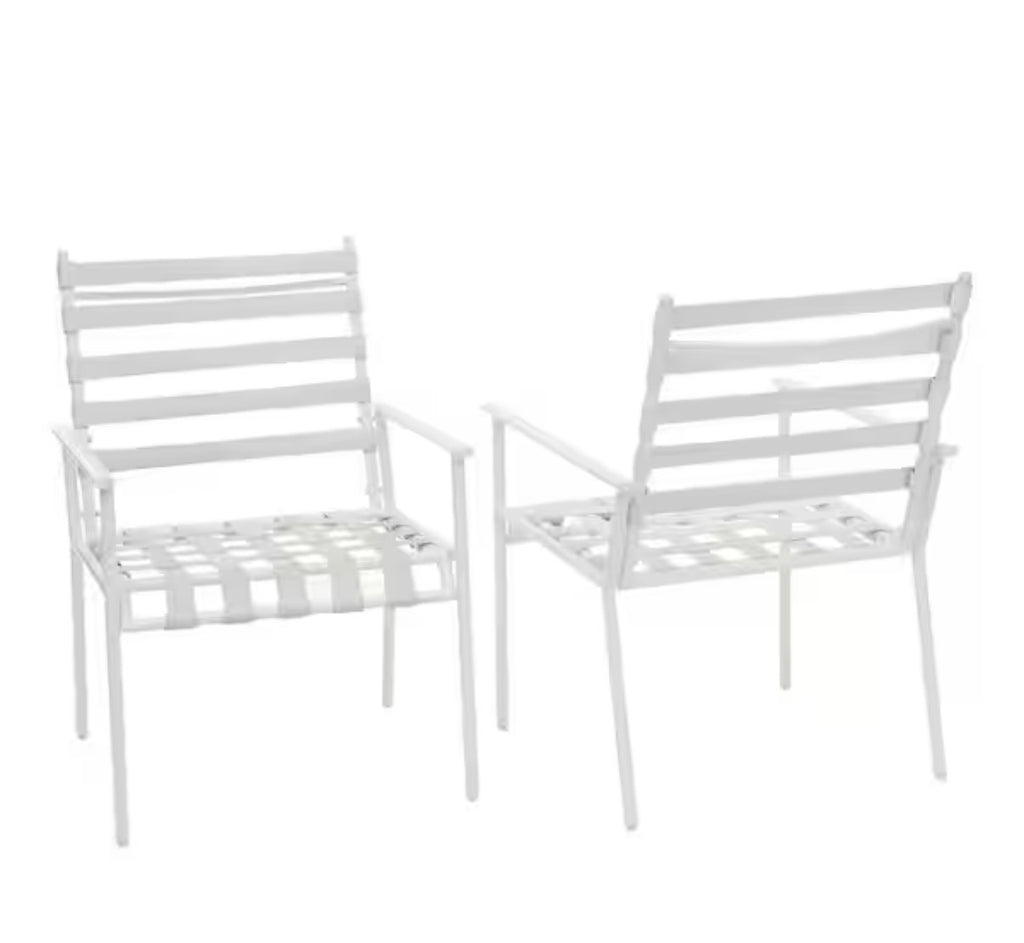 Grand Marina Metal Outdoor Dining Chair Set (2-Pack)