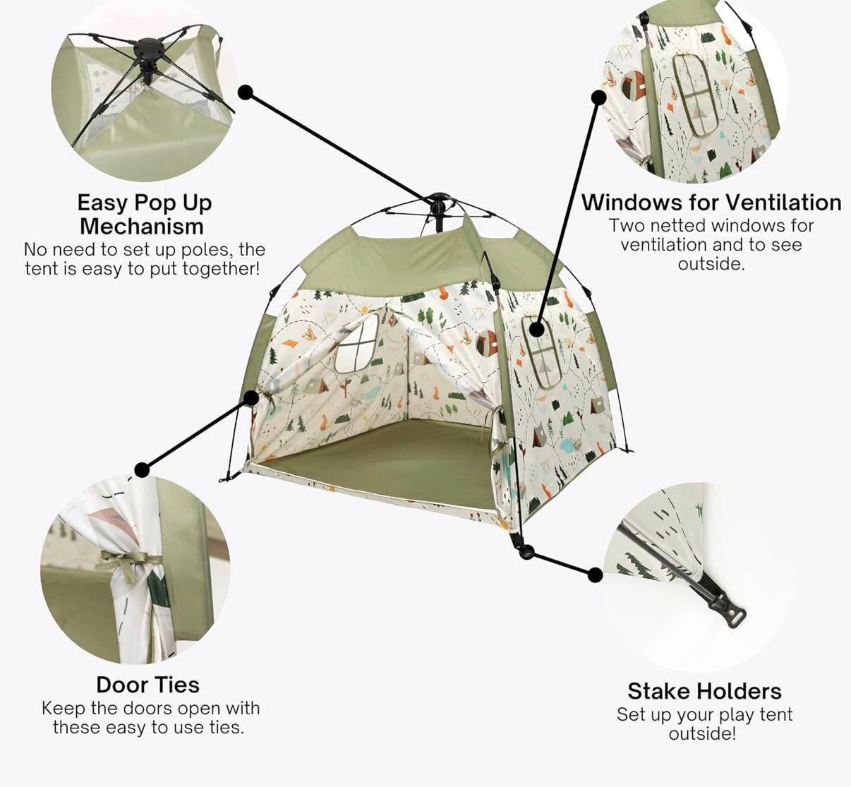 kids Play Tent with Matching Picnic Mat