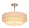 18-in Nickel Semi Flush Mount Light