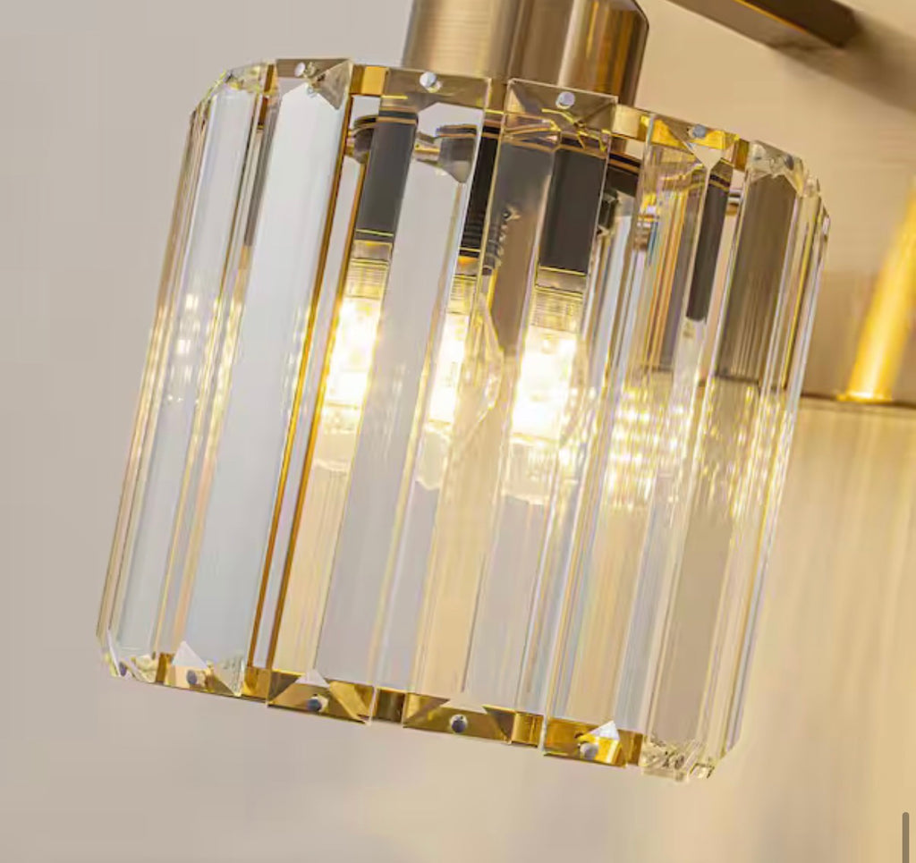 luxury gold crystal 6-Light  Bathroom Vanity Light
