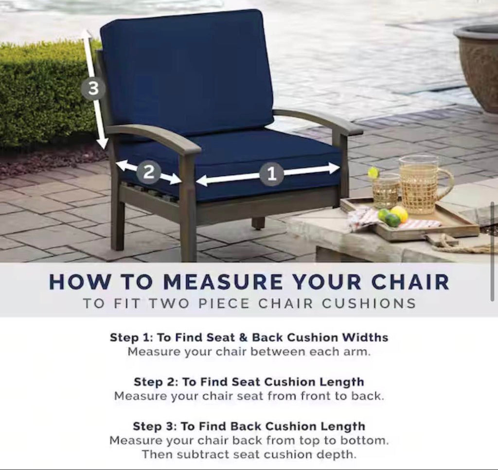 Outdoor Lounge Chair Cushion in Sapphire Blue Leala