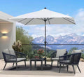 8 ft. Square Aluminum Crank and Tilt Outdoor Patio Market Umbrella