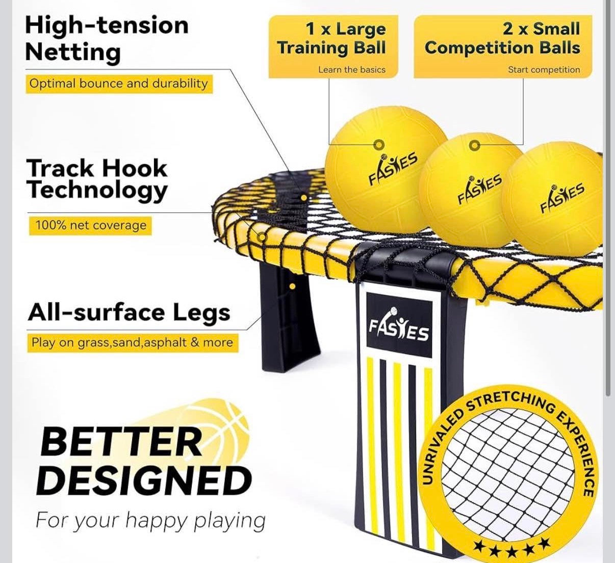 Outdoor Beach Ball Game Roundnet Game Set