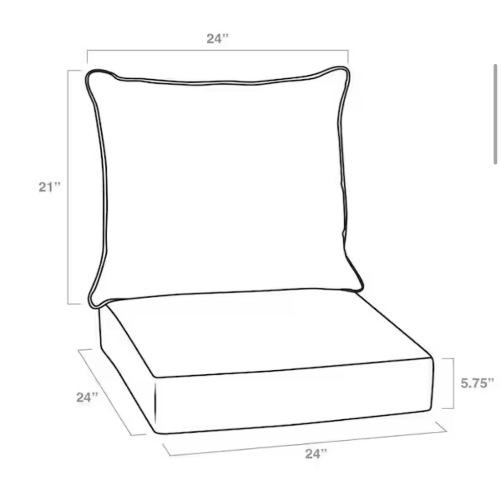 Leala Texture 24 in. x 24 in. Outdoor Chair Cushion