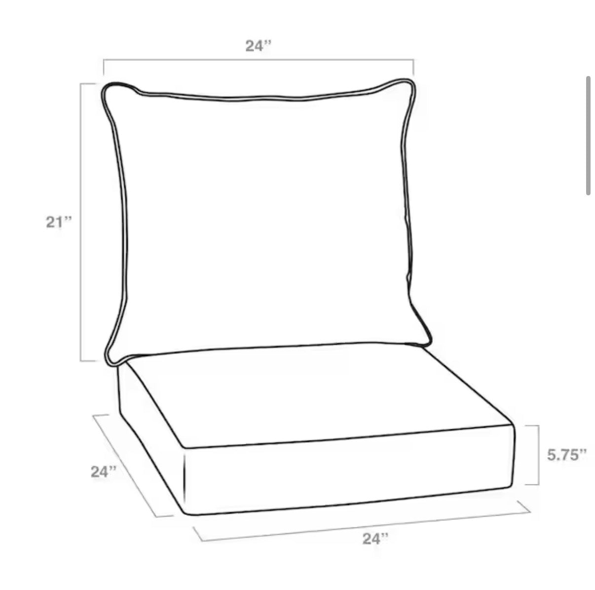 Leala Texture 24 in. x 24 in. Outdoor Chair Cushion
