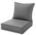 22 in. x 24 in. x 4 in. Square Outdoor Chair Cushion Light Grey
