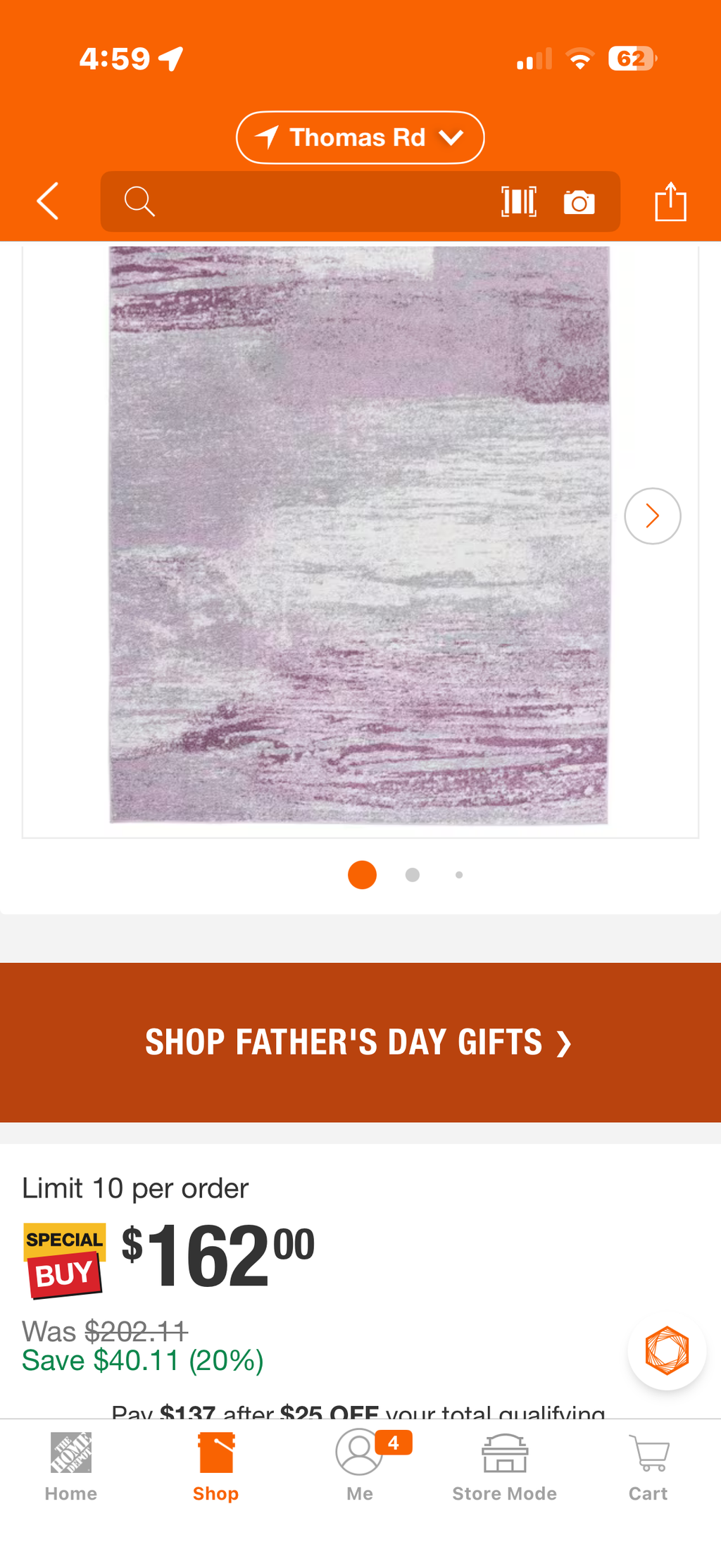 Adirondack Gray/Purple 8 ft. x 10 ft. Distressed Area Rug