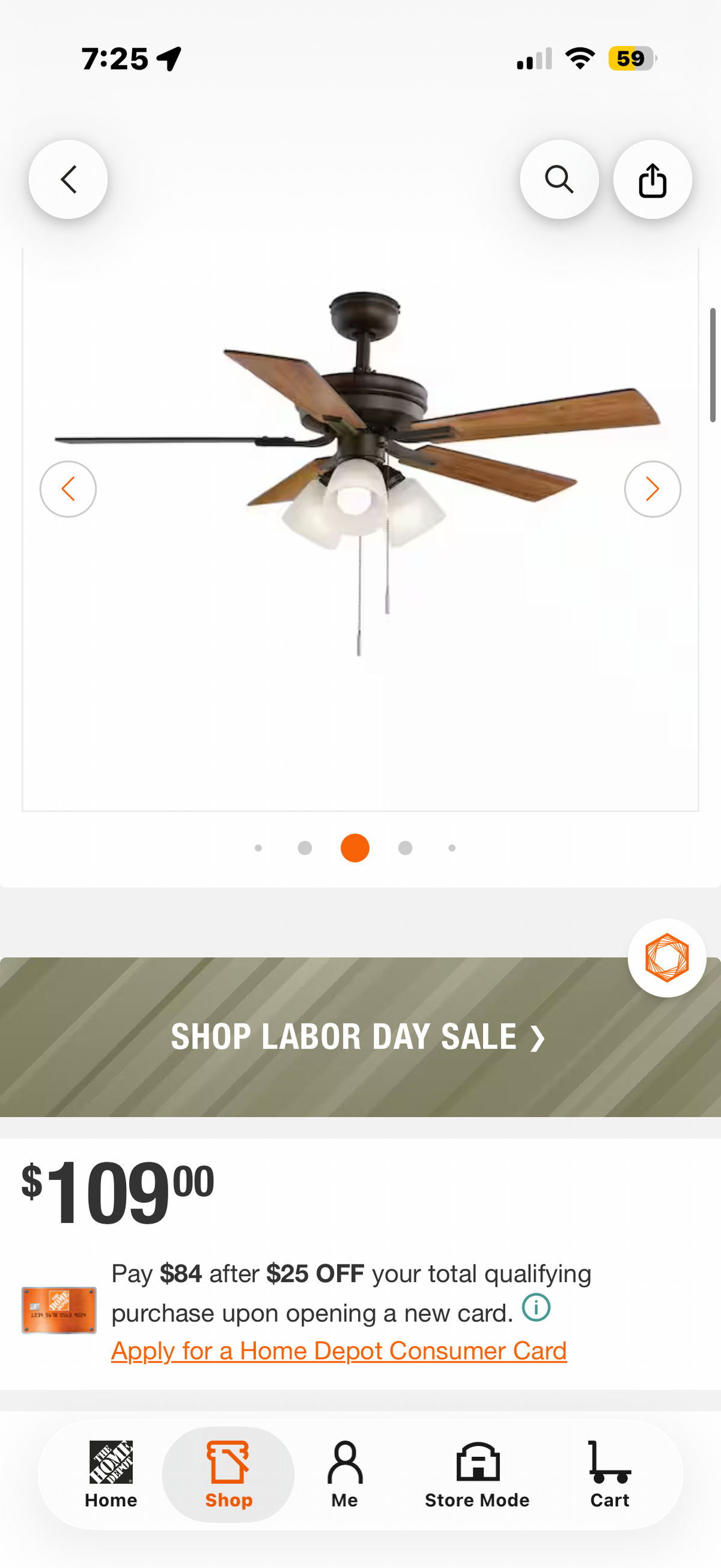 Sinclair II 44 in. Indoor Oil Rubbed Bronze LED Ceiling Fan with Light