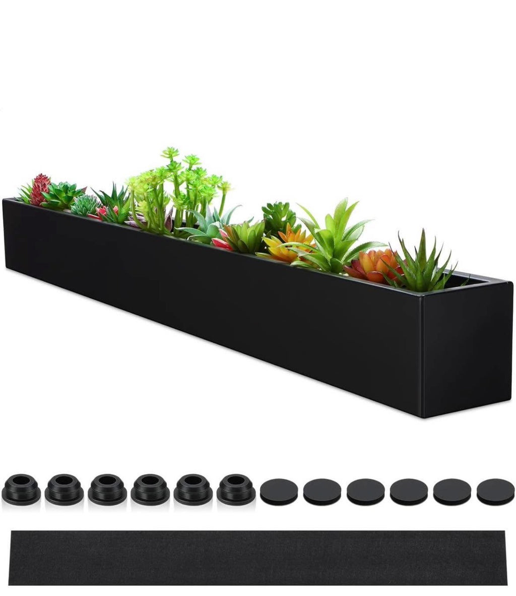 32 x 3.5 x 3.5 Inch Long Rectangular Planter Box