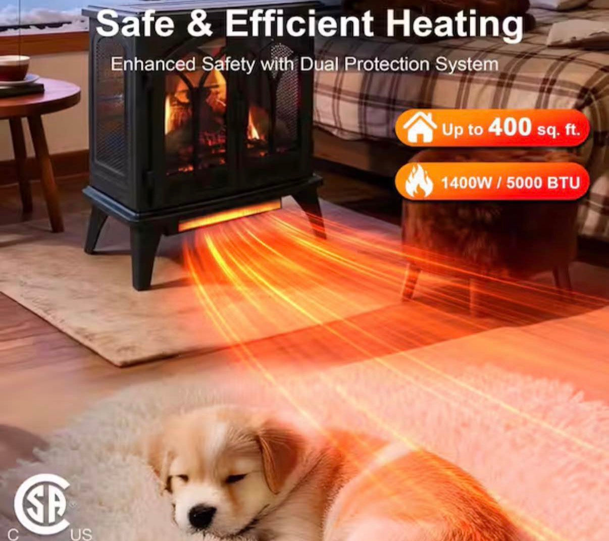 400 sq. ft. 24 in. Electric Stove with Remote