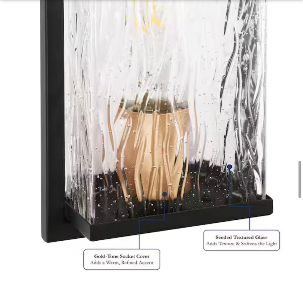 Modern Black Outdoor Wall Lantern Sconce
