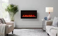 36 in. W View Wall Mount Electric Fireplace in Black