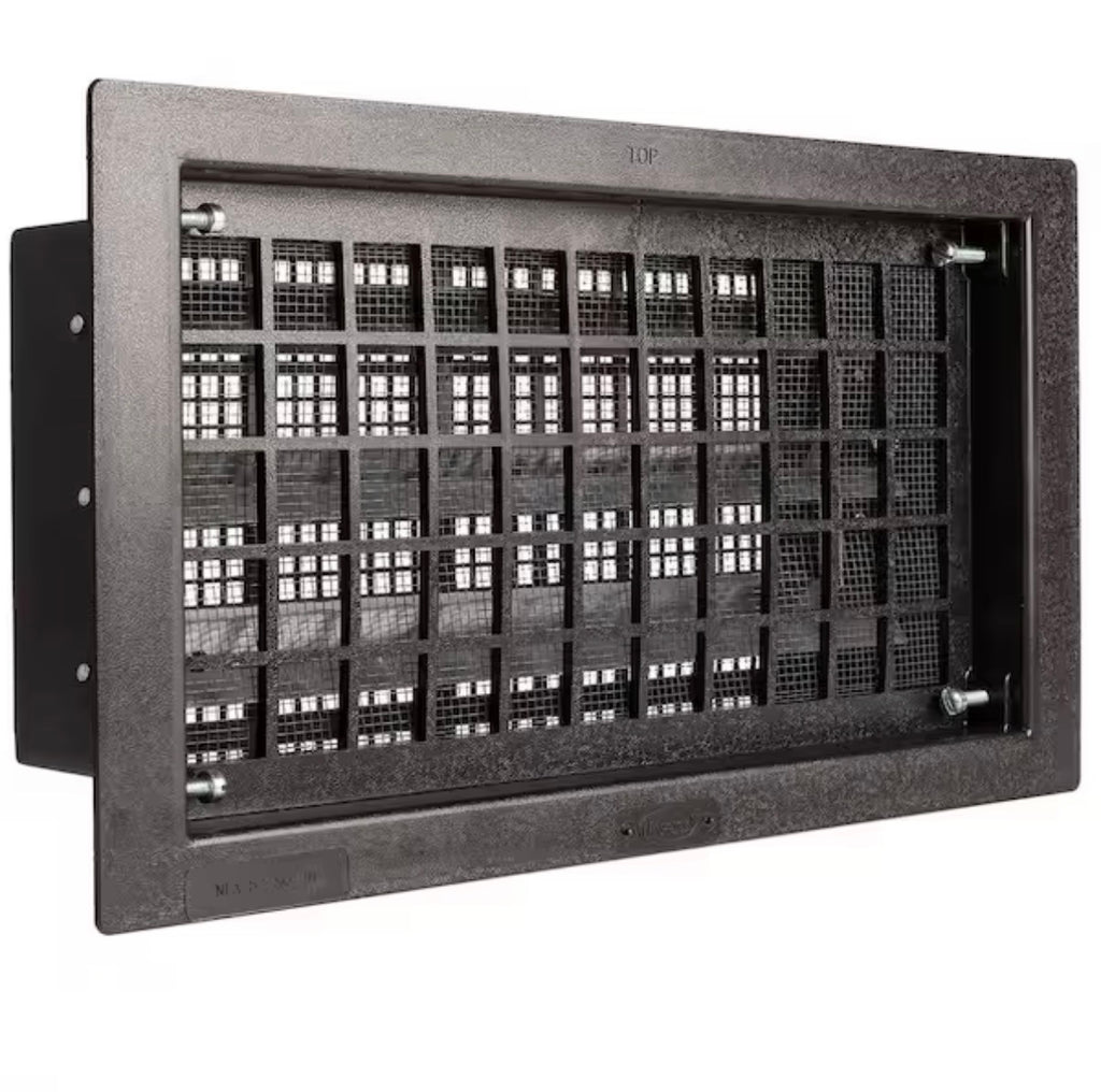 16 in. x 8 in. Automatic Open/Close Foundation Vent in Black (Carton of 10)