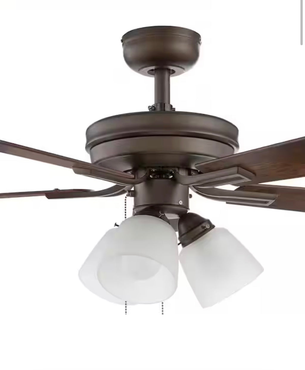 Sinclair II 44 in. Indoor Oil Rubbed Bronze LED Ceiling Fan with Light