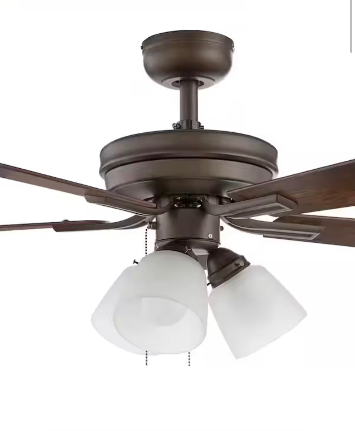 Sinclair II 44 in. Indoor Oil Rubbed Bronze LED Ceiling Fan with Light