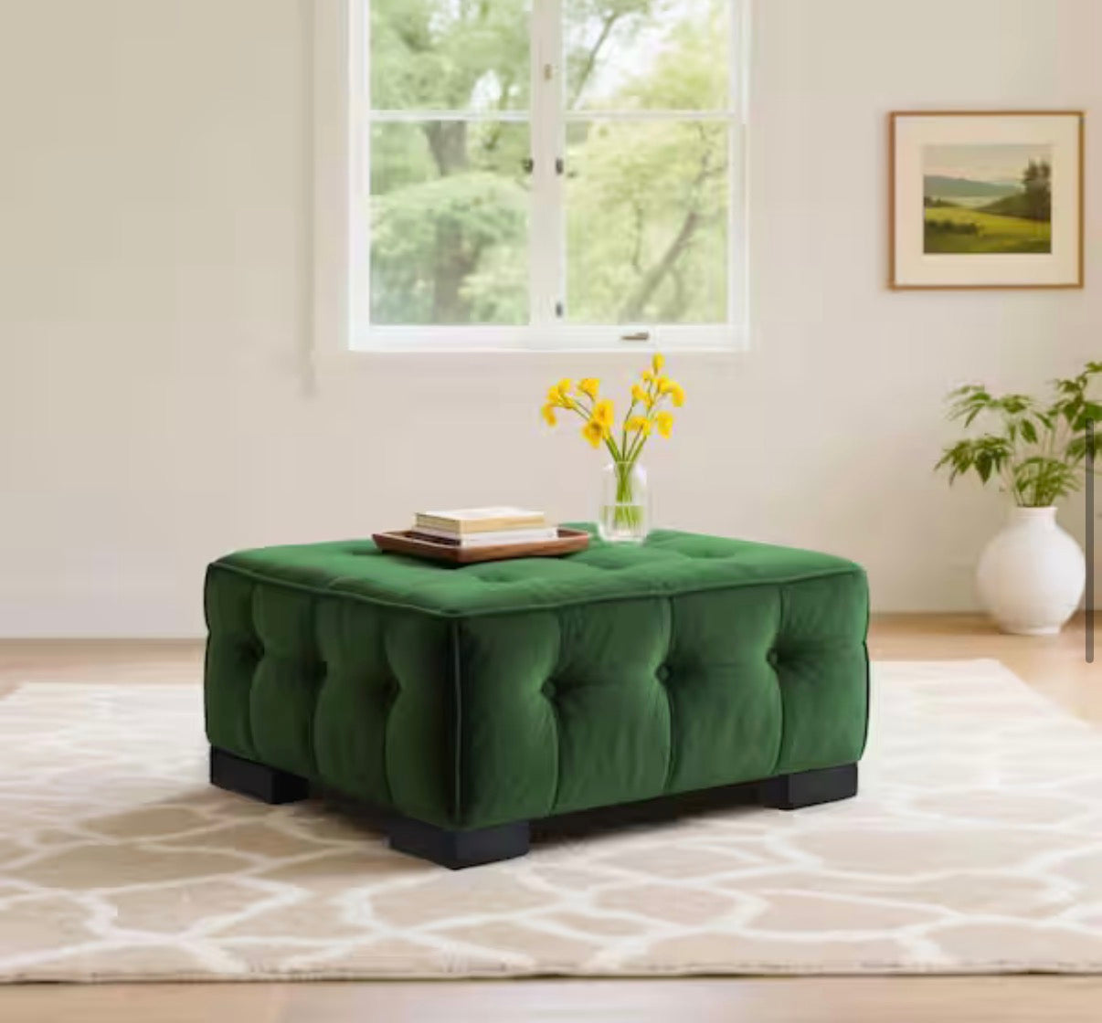 Set of 4 Black L-Shaped Wooden Furniture Legs