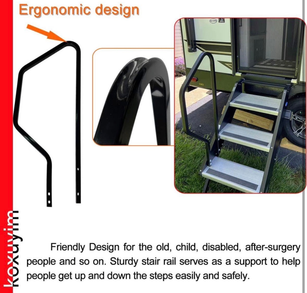 Step Handrail for Step Above 2nd Generation RV