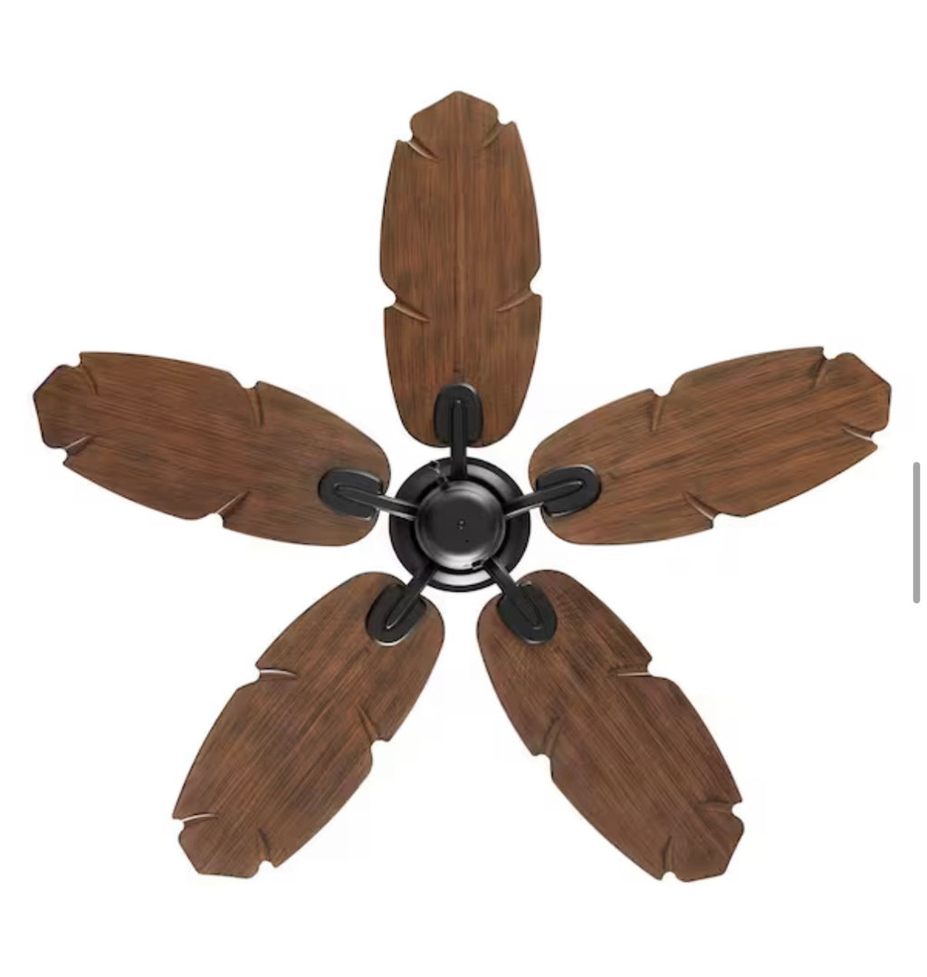 Lillycrest II 52 in. Indoor/Outdoor Matte Black Wet Rated Ceiling Fan