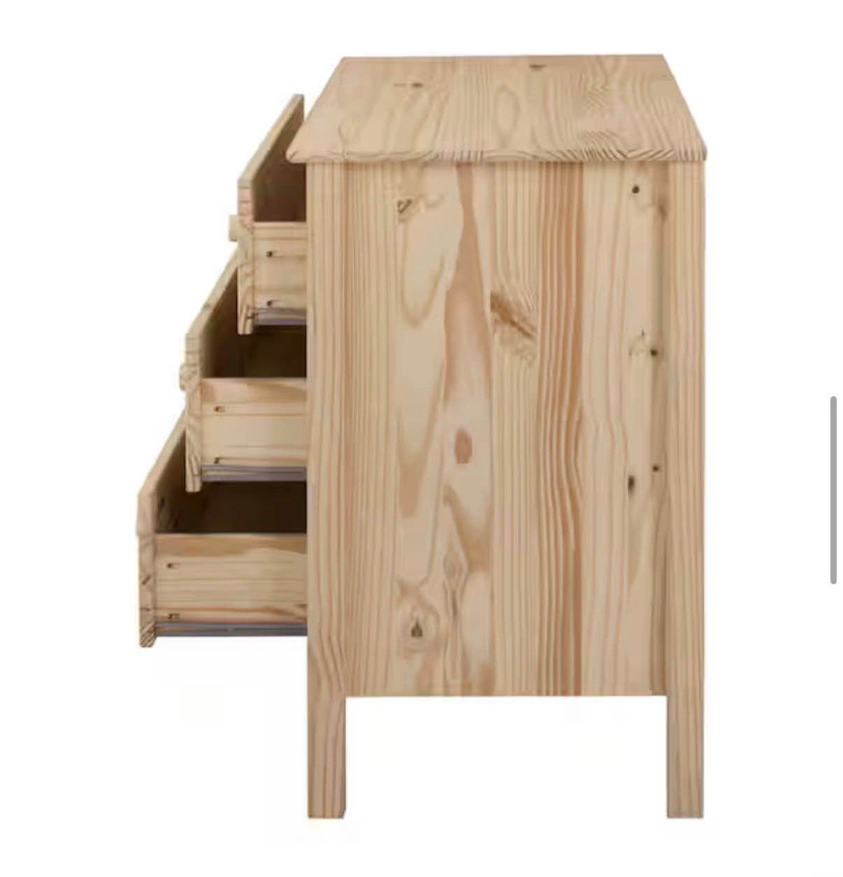 Unfinished 3-Drawer Chest , night stand ￼