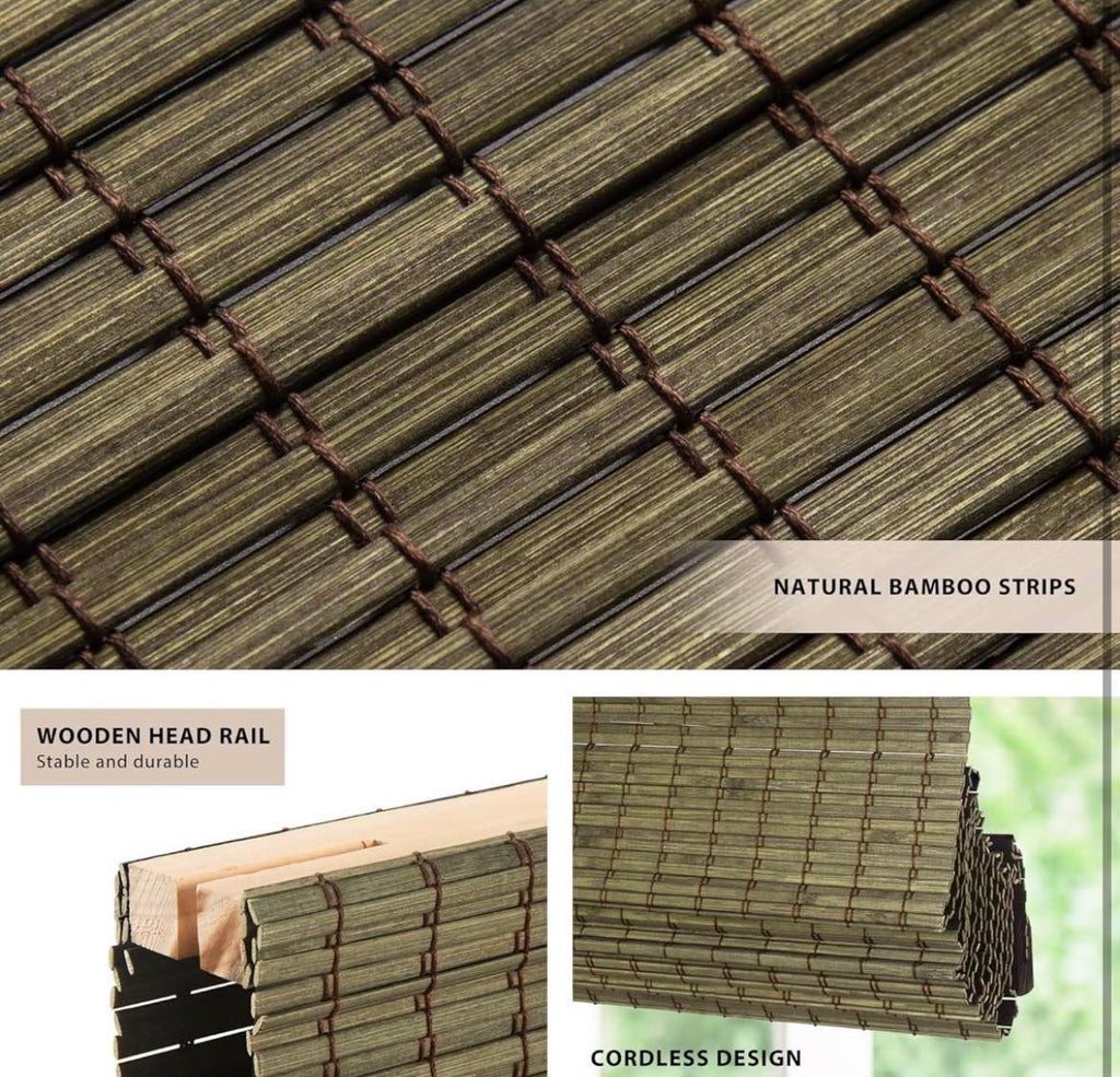 Cordless Bamboo Roman Shades
