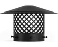 6 in. Black Round Galvanized Steel Fireplace Chimney Cap
