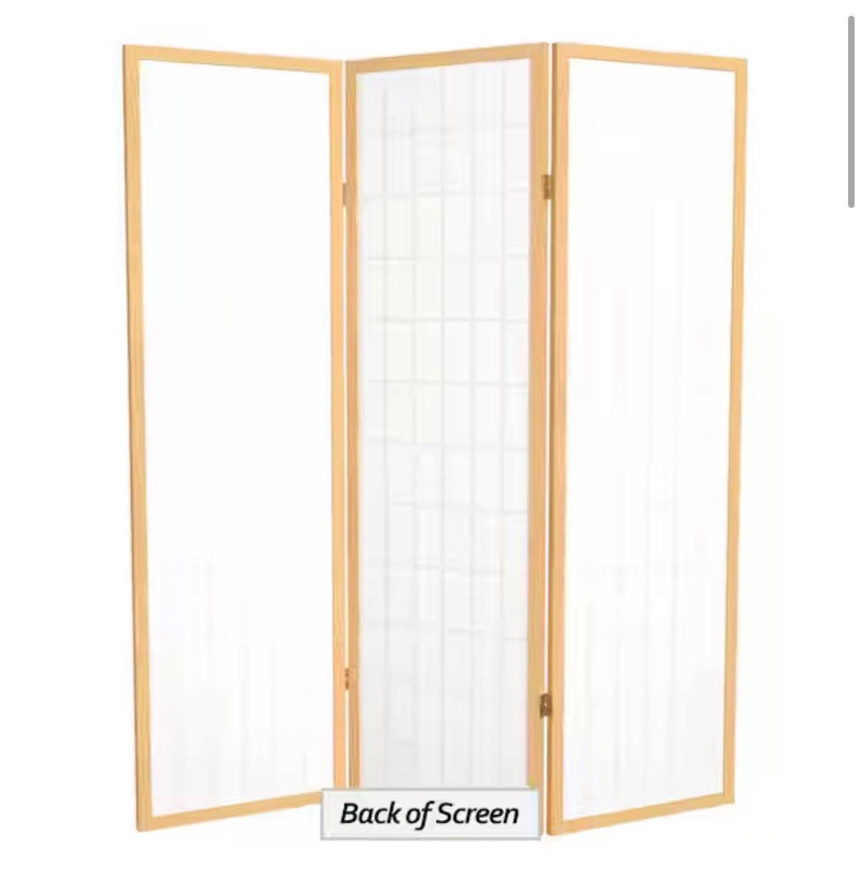 5 ft. Natural 3-Panel Room Divider