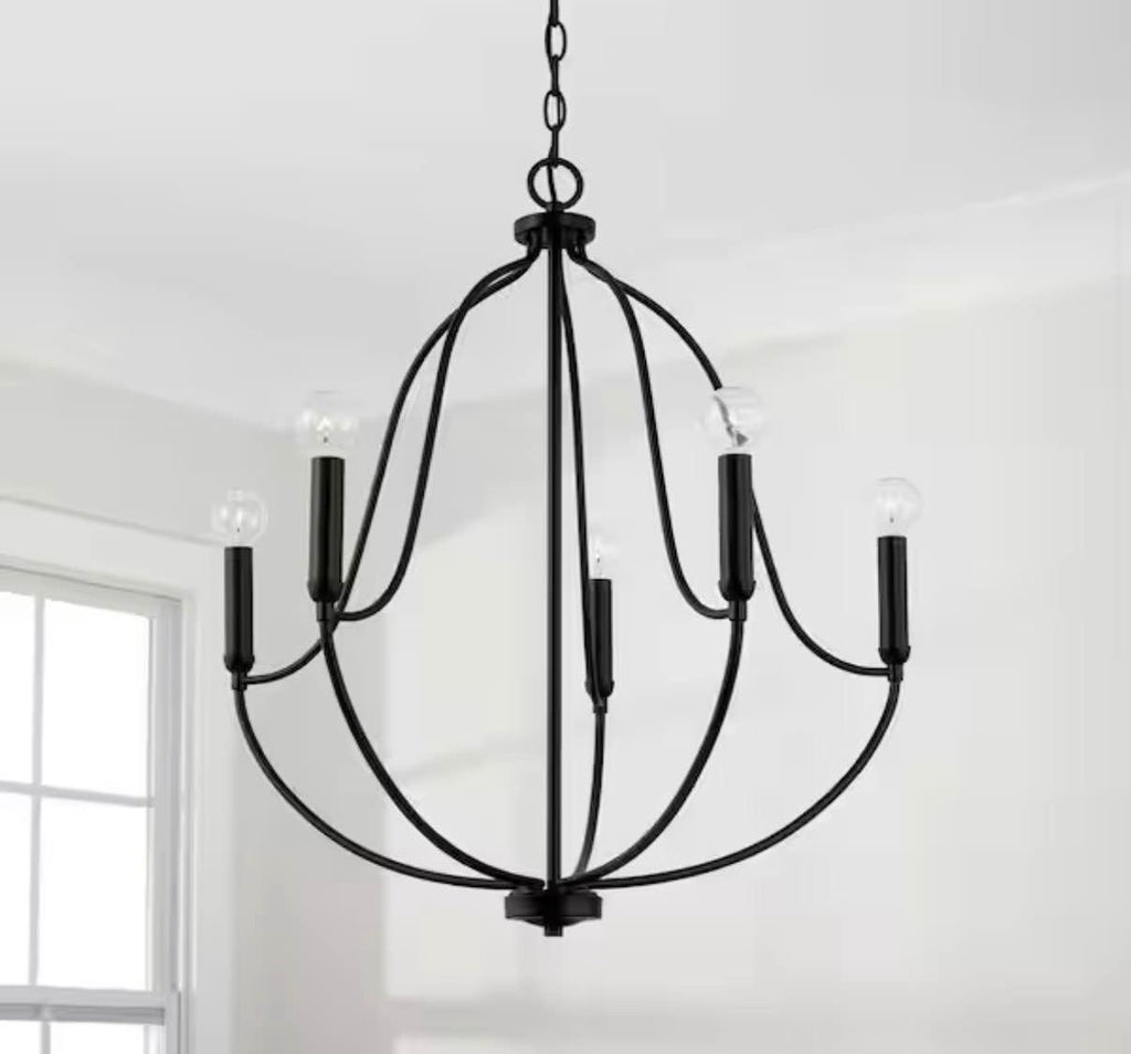 Madison 5-Light Chandelier in Matte Black