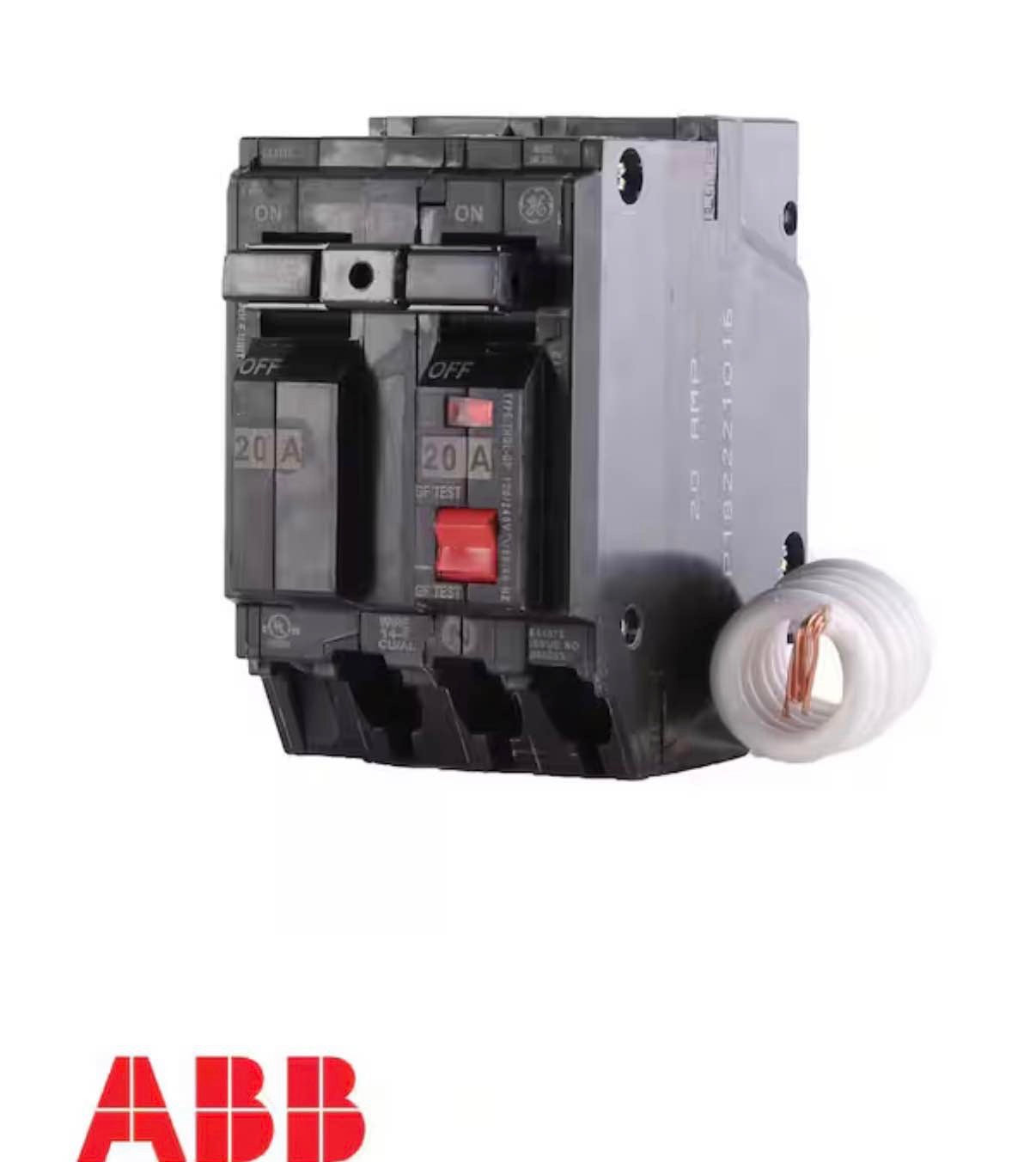 20 Amp Double Pole Ground Fault Breaker with Self-Test