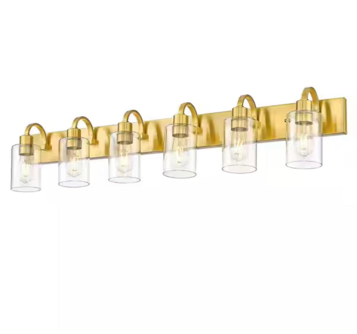 6-Light Brushed Gold Vanity Light