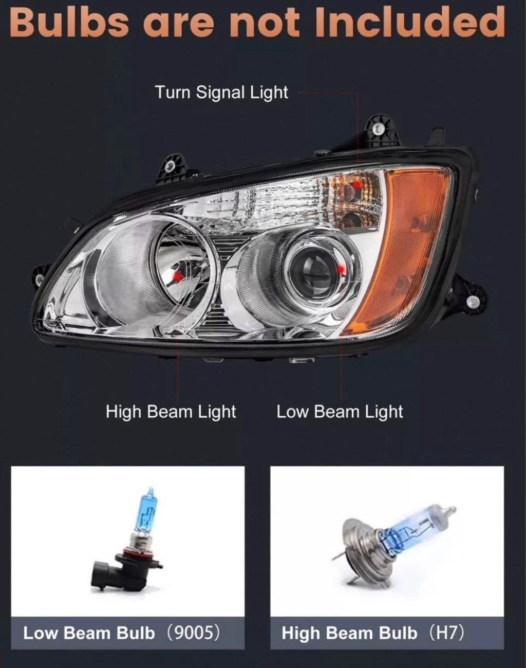 Kenworth Replacement Headlamp (passenger ￼ Side)
