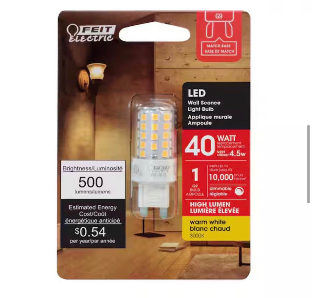 40-Watt Equivalent T4 Dimmable G9 Bi-Pin LED Light Bulb (6-Pack)
