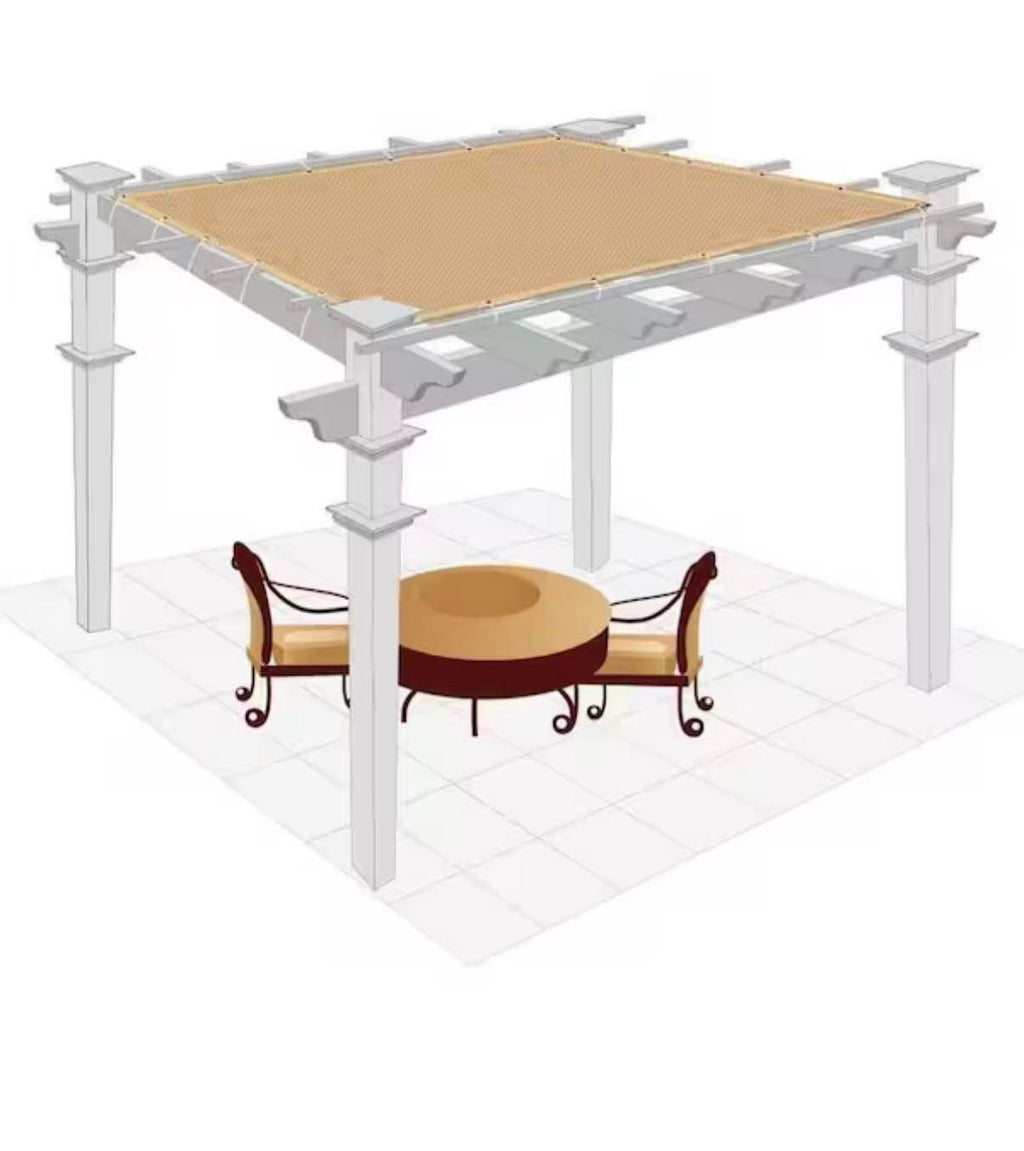 6 ft. x 10 ft. Sun Shade for Pergola Cover Canopy
