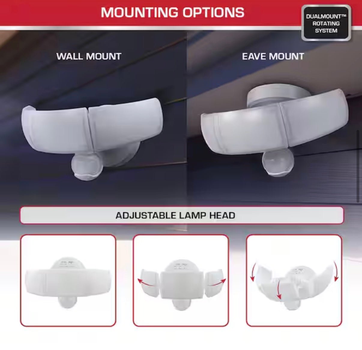 Defiant Motion-Activated LED Flood Light 3000 lumens