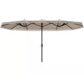 15 ft. Steel Extra Large Market Umbrella with Fringe