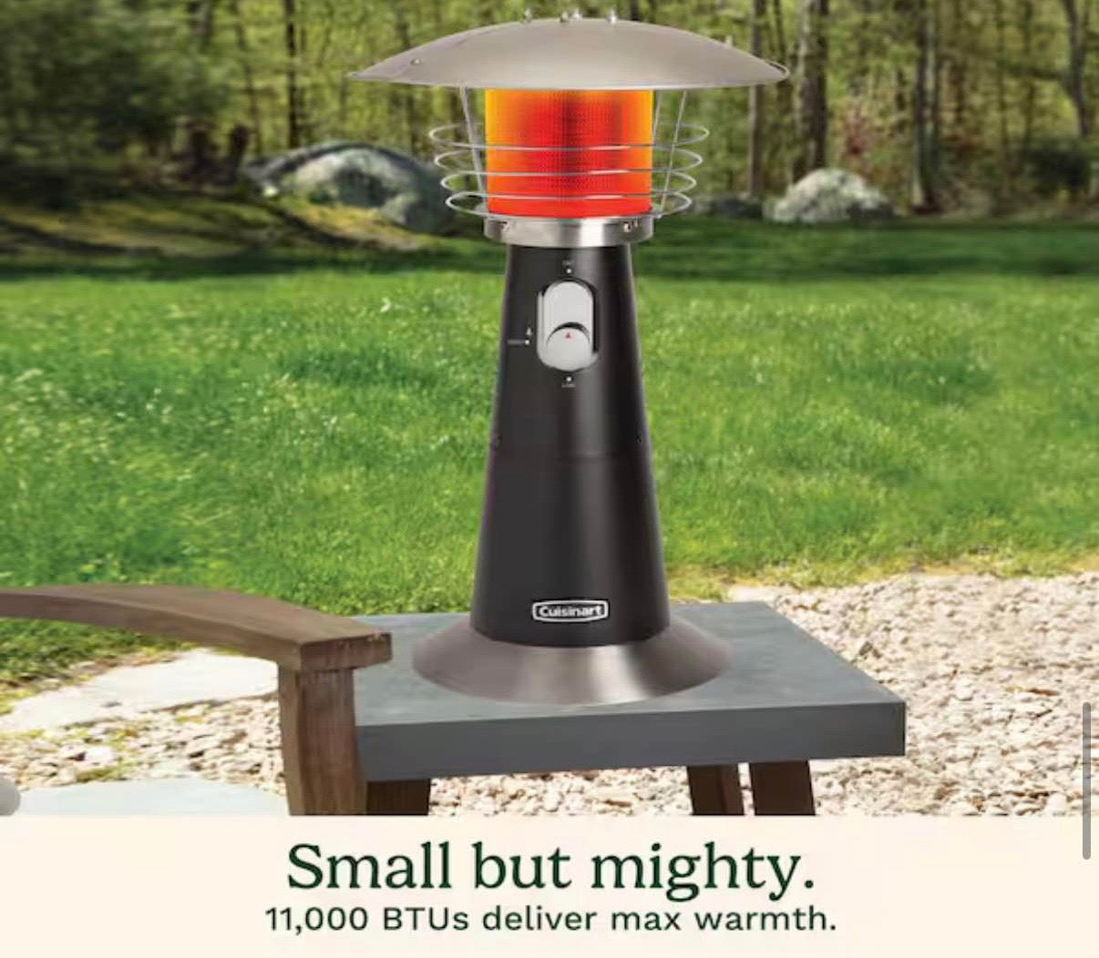11,000 BTU Portable Tabletop Propane Patio Heater