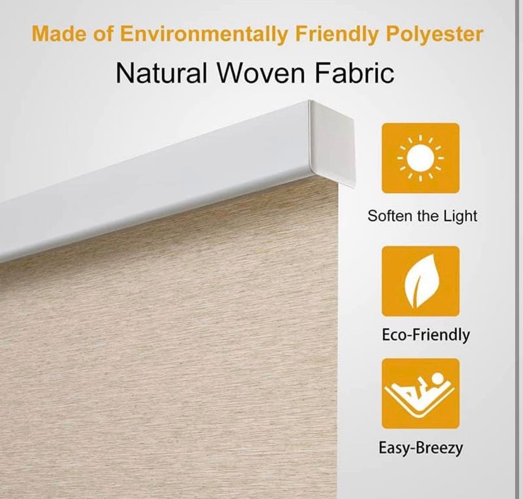 Cordless Window Blinds (Khaki 36" x 72")