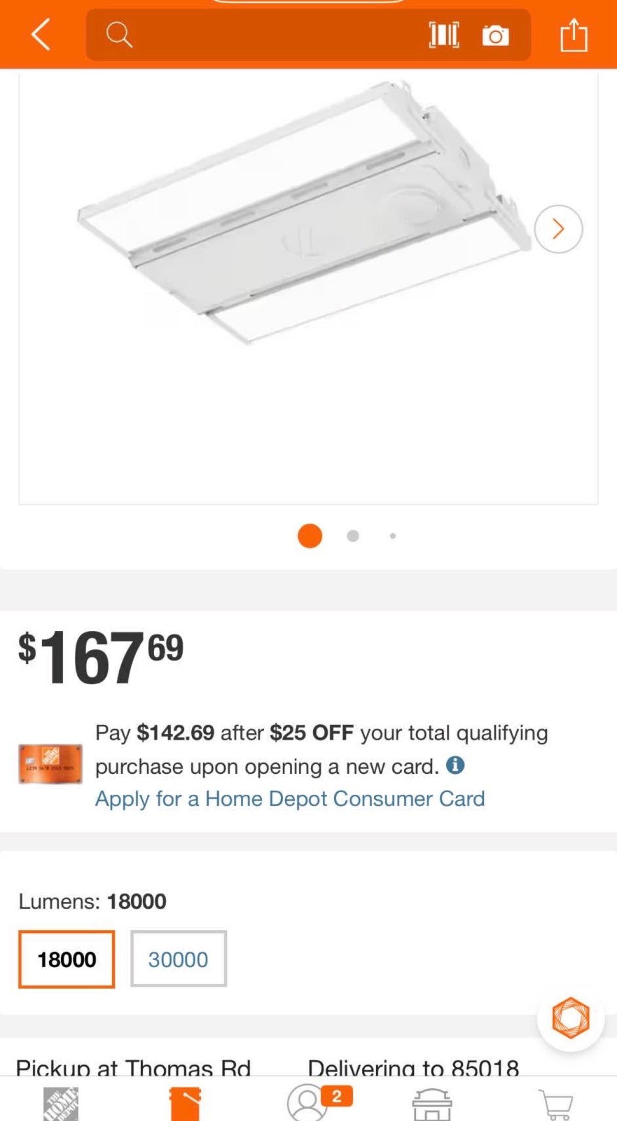 1.2 ft 250-Watt  Adjustable Lumen White High Bay Light