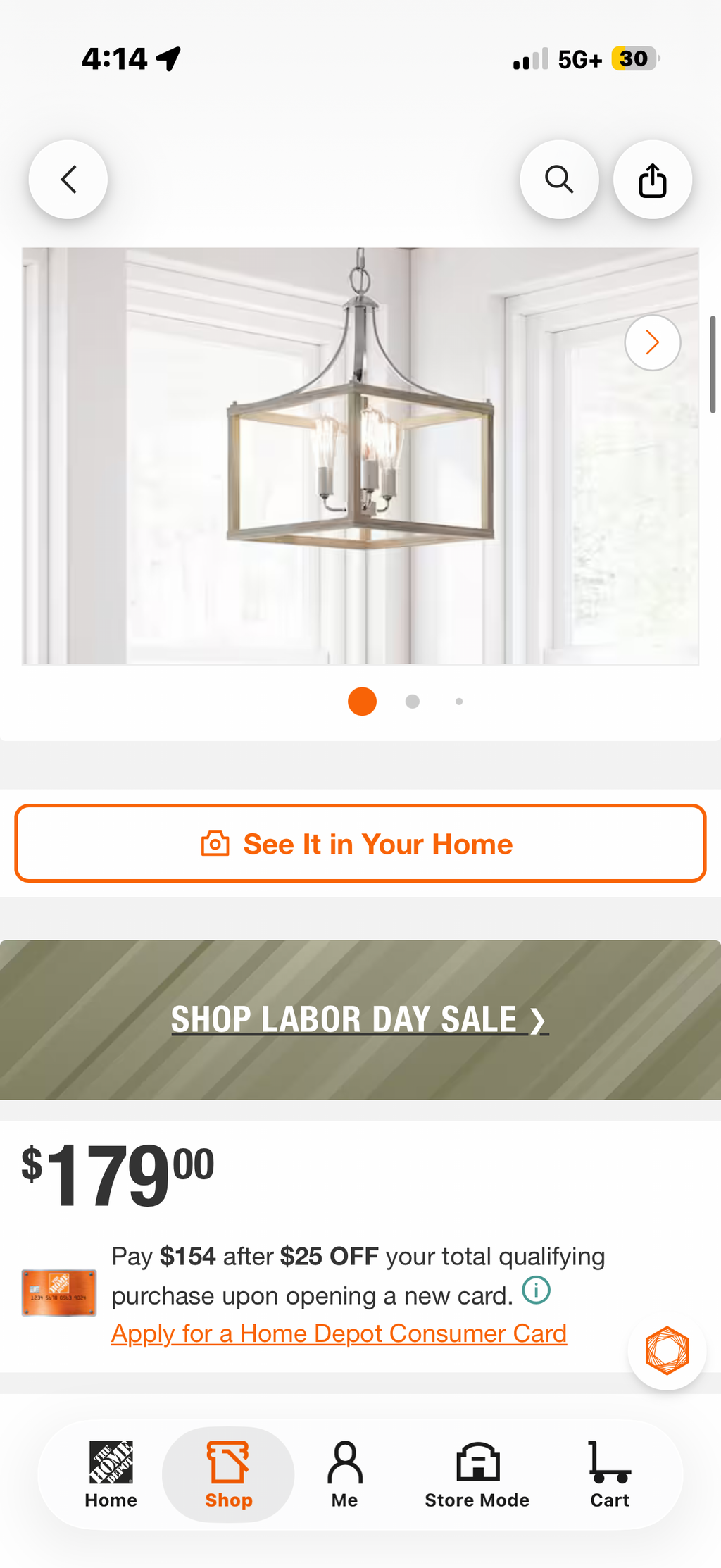 Brushed Nickel Farmhouse Square Chandelier
