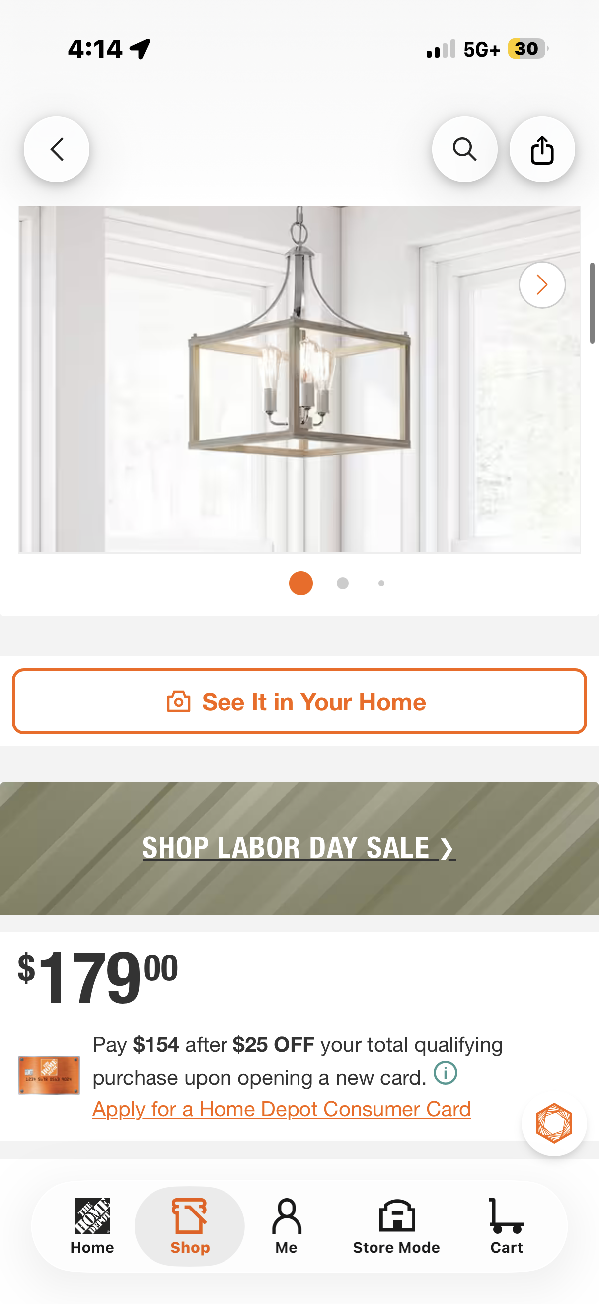 Brushed Nickel Farmhouse Square Chandelier