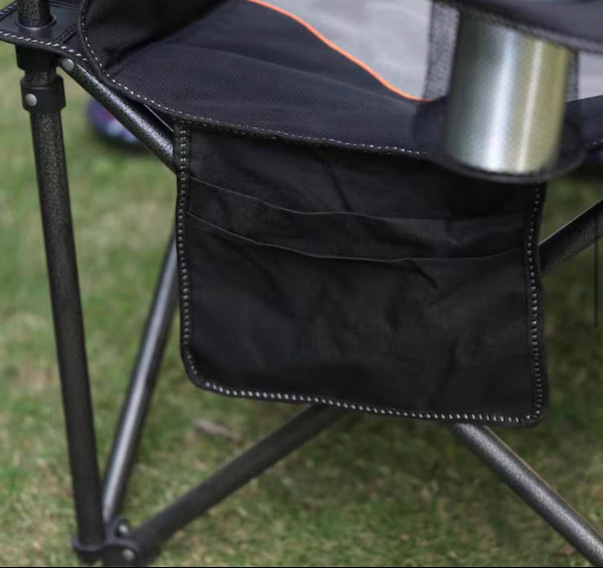 Oversized Folding Camping Chair With Cooler Bag