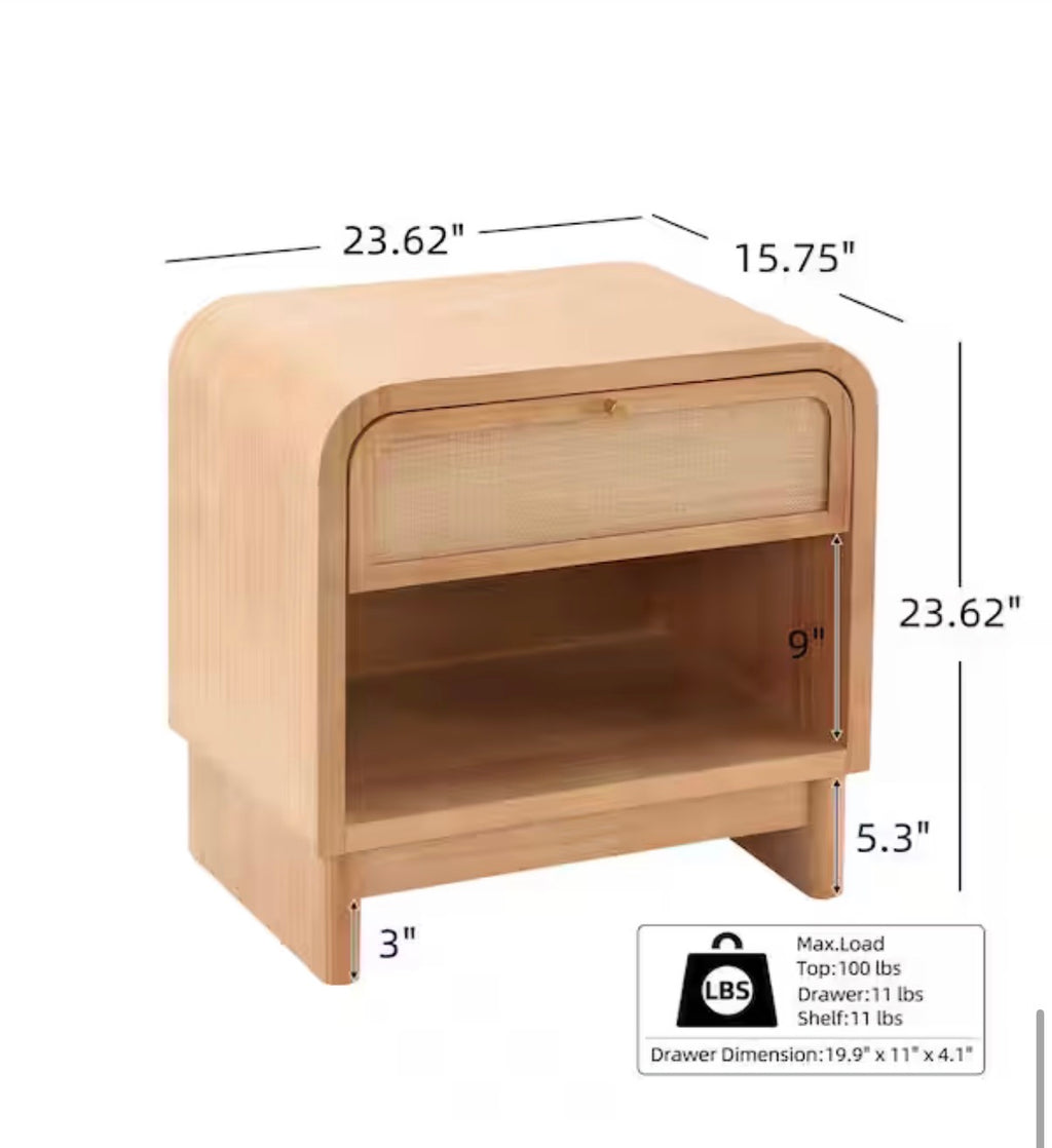 Florence Modern Curved Top Design Nightstand