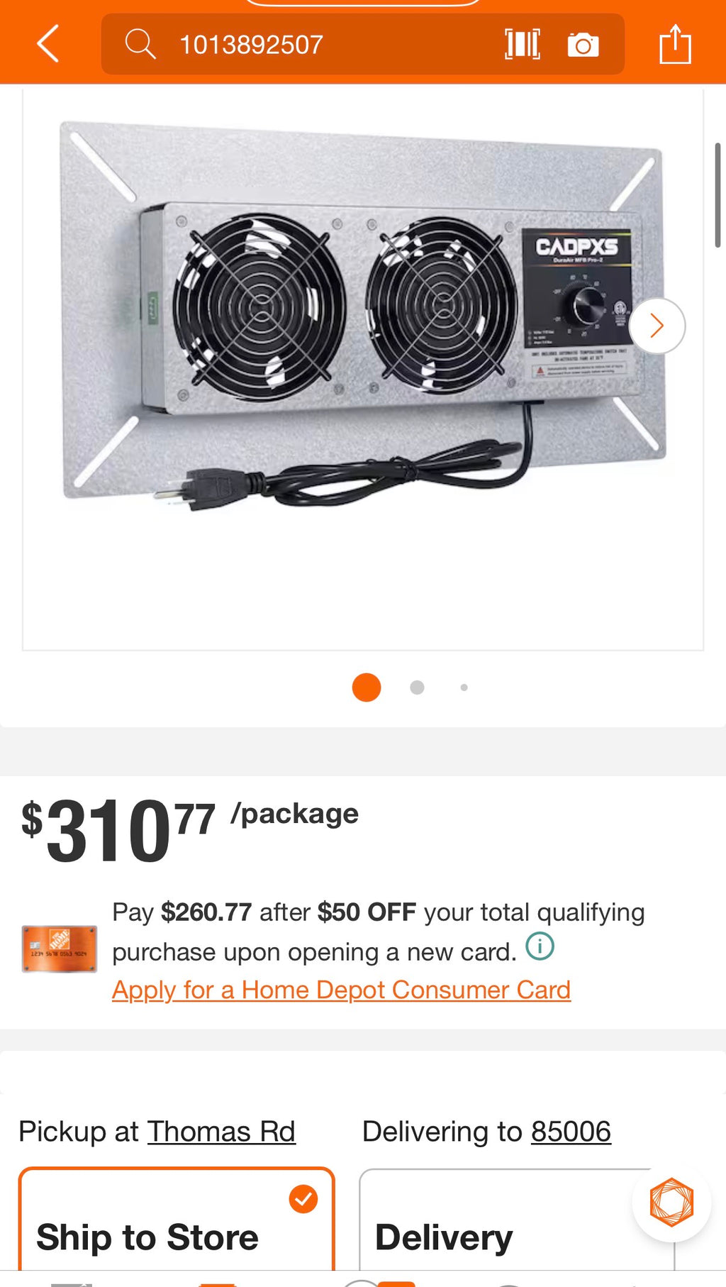 Crawl space and basement ventilation fan