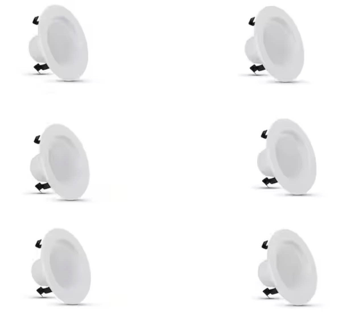 4 in Daylight Dimmable LED Recessed Light Trim Kit 6-Pack