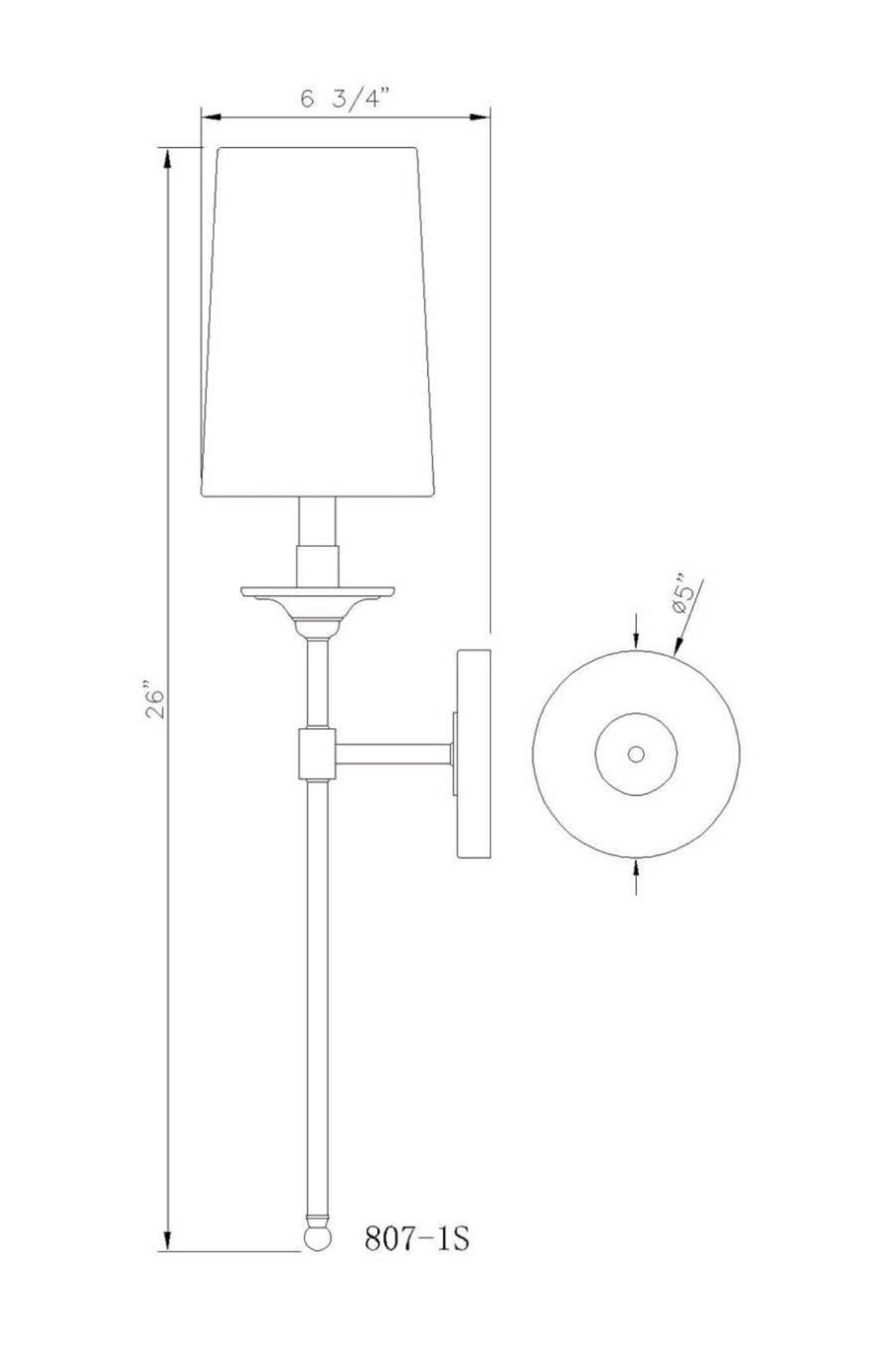Z-Lite 1 Light Wall Sconce Matte Black