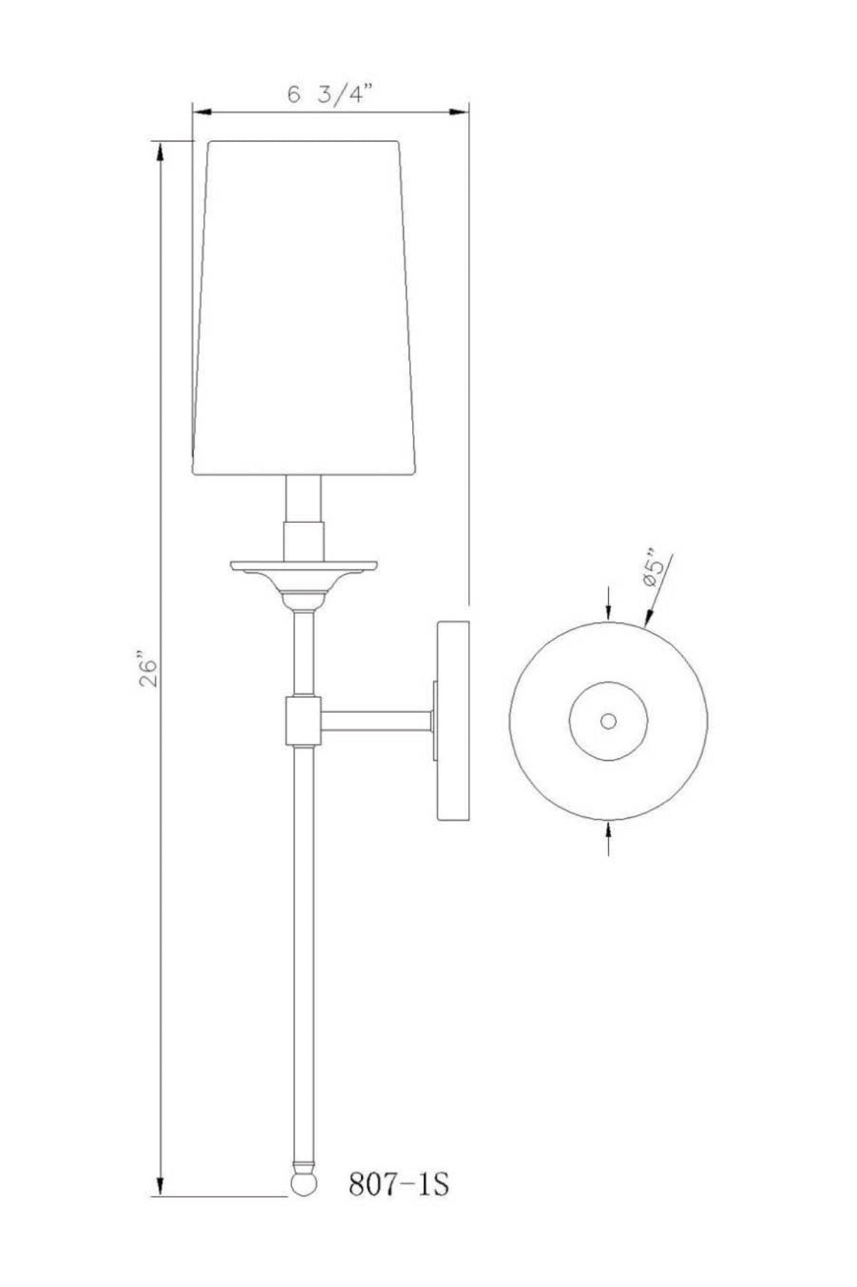 Z-Lite 1 Light Wall Sconce Matte Black
