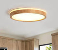 20 in Wood Round Ceiling Light