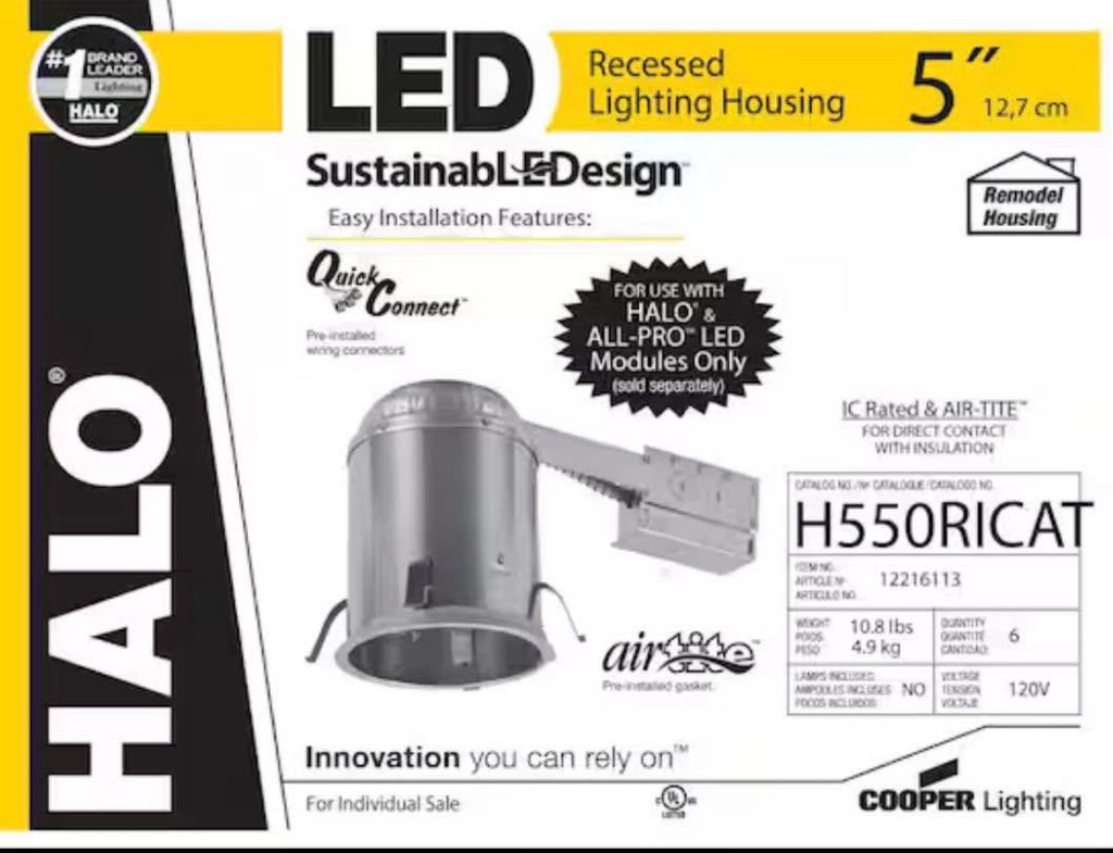 5 in. Aluminum LED Recessed Lighting Housing