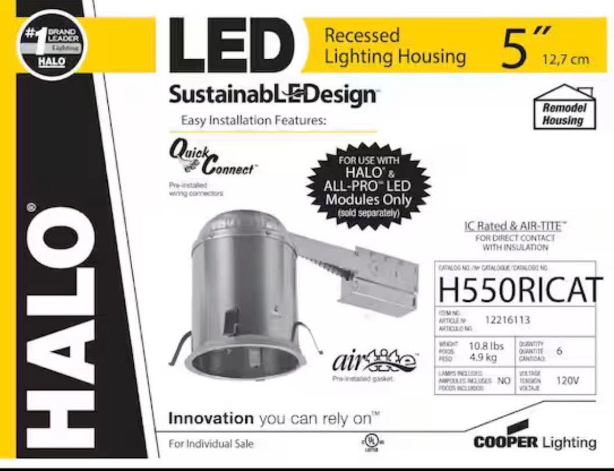 5 in. Aluminum LED Recessed Lighting Housing