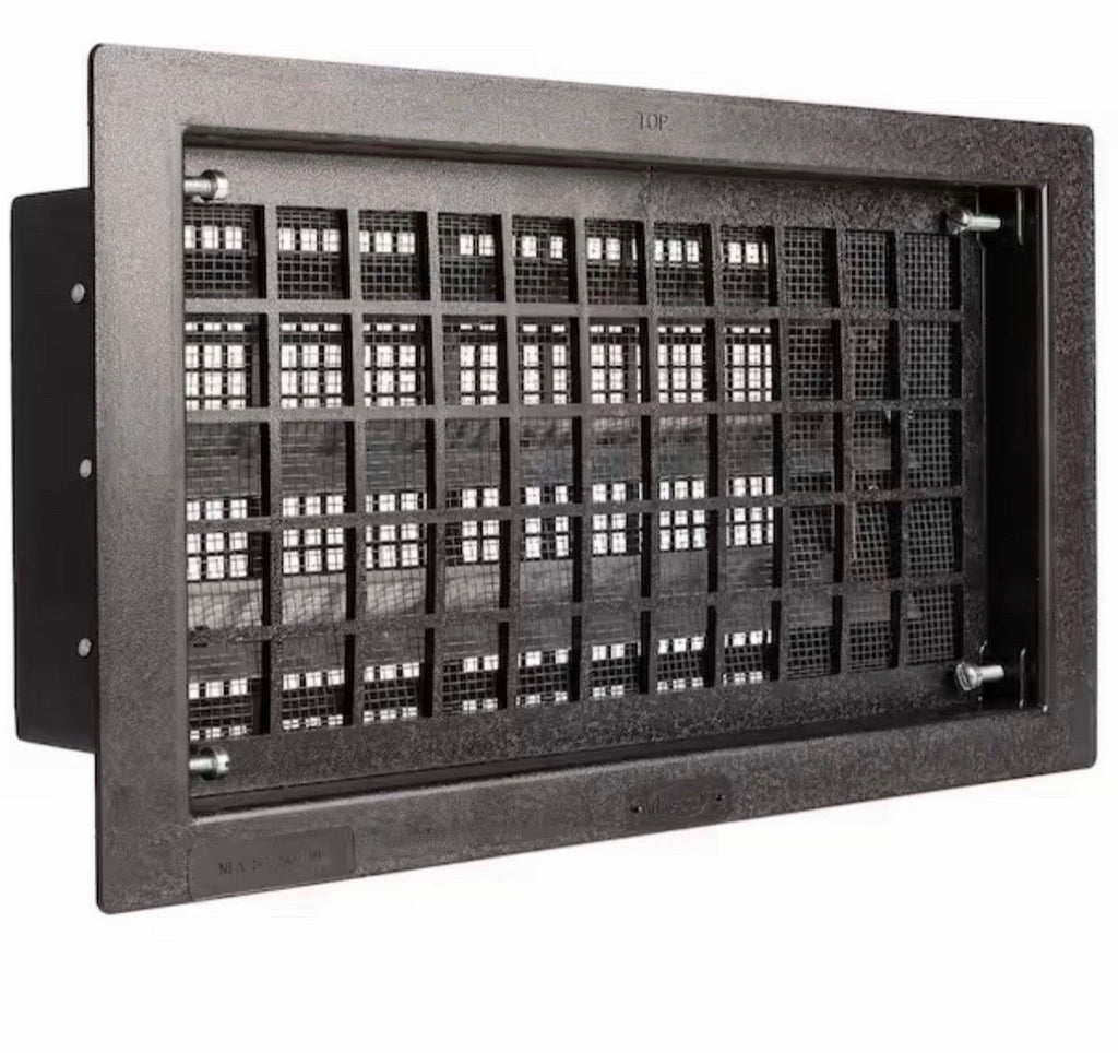 16 in. x 8 in. Automatic Open/Close Foundation Vent in Black (Carton of 10)