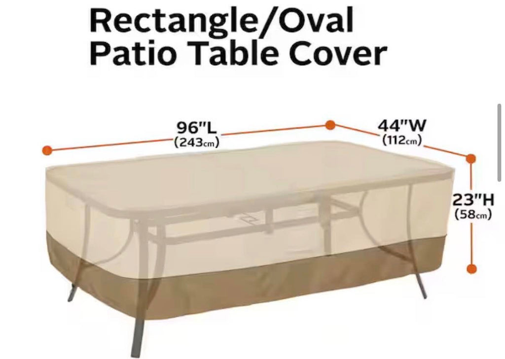 Patio Rectangle/Oval Table Cover